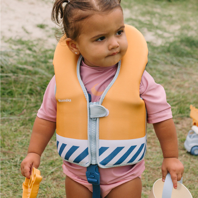 Monnëka Colete Flutuante Aprendizagem Stripes Blues 1-2A | Farmácia d'Arrábida