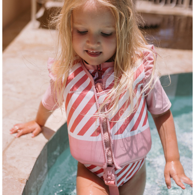 Monnëka Colete Flutuante Stripes Bloom & Blush 3-6A | Farmácia d'Arrábida