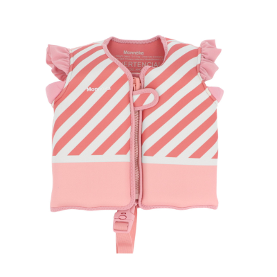 8434149600456 Monnëka Colete Flutuante Stripes Bloom & Blush 3-6 Anos | Ideal para aprendizagem da natação