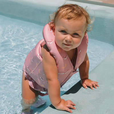 Monnëka Colete Flutuante Aprendizagem Stripes Bloom & Blush 1-2A | Farmácia d'Arrábida