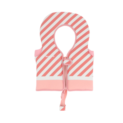 Monnëka Colete Flutuante Aprendizagem Stripes Bloom & Blush 1-2 Anos | 11-15kg | Para os primeiros contactos com a água