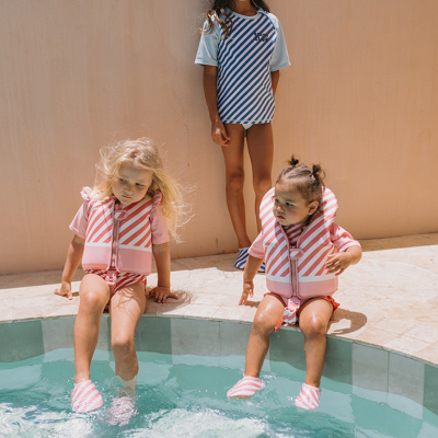 Monnëka Colete Flutuante Aprendizagem Stripes Bloom & Blush 1-2A | Farmácia d'Arrábida