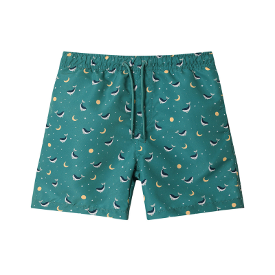 8434149004001 Monnëka Calções de Banho Whale Teal +2 Anos | UPF50+ | Secagem Rápida