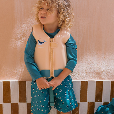 Monnëka Camiseta Solar Manga Comprida Whale Teal 1-2A | Farmácia d'Arrábida