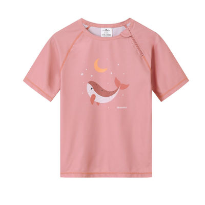 Monnëka Camiseta de Proteção Solar Whale Pink 4-5A