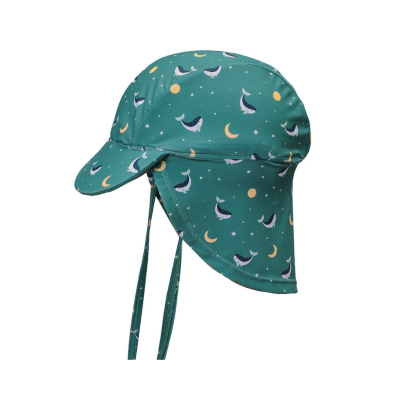 8434149816093 Monnëka Chapéu de Praia Bebé Whale Teal M 12-24M | UPF50+