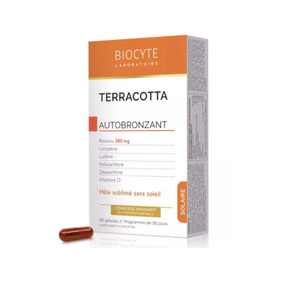 7610352 Biocyte Terracotta Autobronzant 30 Cápsulas | Cápsulas Autobronzeadoras | Bronzeado sem Sol