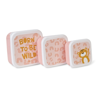 8424568700110 Saro Conjunto 3 Lancheiras Born To Be Wild | Empilháveis | Micro-ondas | Máquina Loiça