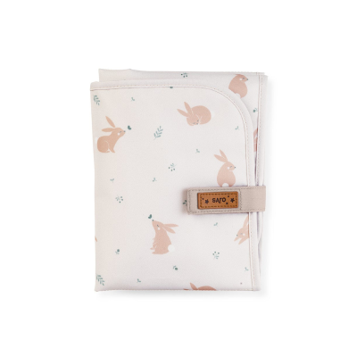 8424568138944 Saro Muda Fraldas Portátil Cotton Bunnies | Dobrável e Compacta | Forro Impermeável