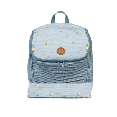 Saro Mochila Anti-Areia Navy Hugs | Alças Almofadadas | Cinto Peitoral