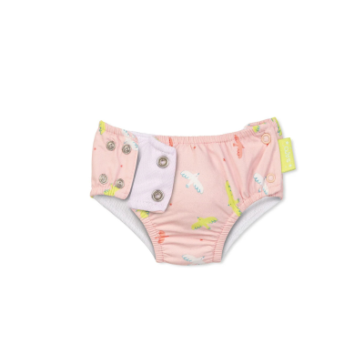 Saro Fralda Cueca de Banho Bebé Tropicool Pink 6-12 meses | Resistente à Água | Proteção UV
