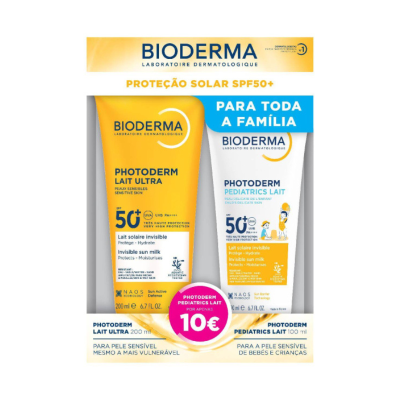 7587907 Bioderma Pack Photoderm Leite 200ml + Pediátrico Leite 100ml