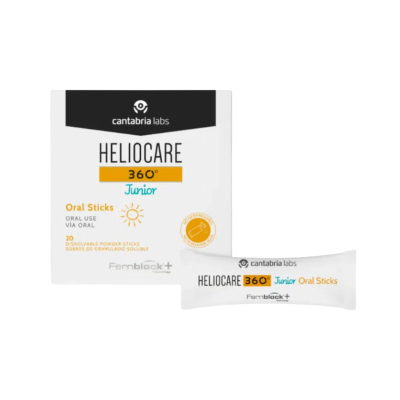 6222703 Heliocare 360 Junior Sticks Orais 20 Saquetas | Proteção Solar Oral para Crianças +4 Anos