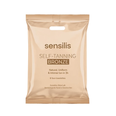 7604868 Sensilis Self-Tanning Bronze Toalhitas Autobronzeadoras 6 unidades | Bronzeado Intenso em 3h