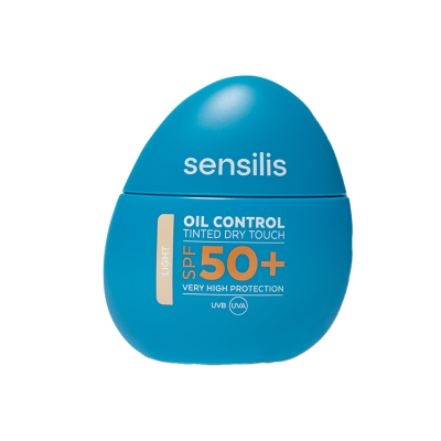 7604819 Sensilis Oil Control Tinted Dry Touch Light SPF50+ 40ml | Protetor solar cor pele oleosa e matificante