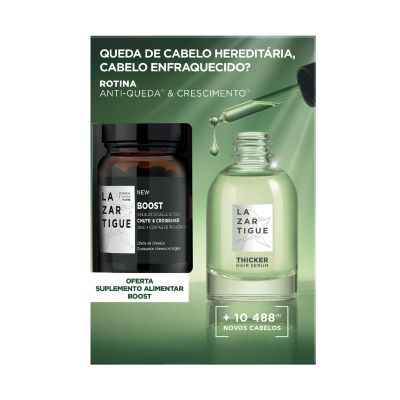 7604900 Lazartigue Pack Thicker Sérum 50ml + Boost Cápsulas 30un | Queda Progressiva