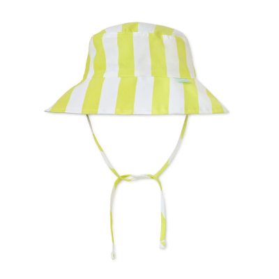 8424568641529 Saro Chapéu de Proteção Solar Fun In The Sun 18-36Meses | Padrão Riscas Amarelas e Brancas