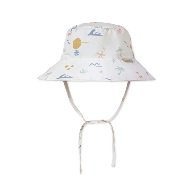 8424568641307 Saro Chapéu de Proteção Solar  Good Vibes 0-6Meses | Padrão Sol e Nuvens