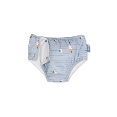 8424568642632 Saro Fralda Cueca de Banho Bebé Navy Hugs 6-12 meses | Abertura com molas