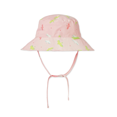 Saro Chapéu de Proteção Solar Tropicool Pink 0-6 Meses | Reversível com Cordões