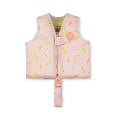Saro Colete Flutuador Aprendizagem Tropicool Pink M 3-6 Anos 19-30Kg | 26 Peças Flutuação