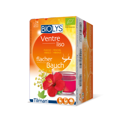 6256693 Biolys Ventre Liso 24 Saquetas | Chá Funcho e Hibisco - Reduz Inchaço Abdominal