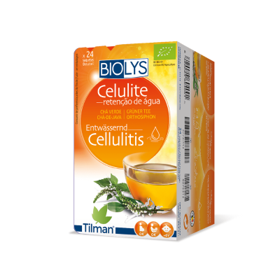 6275313 Biolys Celulite 24 Saquetas | Chá Verde e Chá de Java - Drenagem e Queima de Gorduras