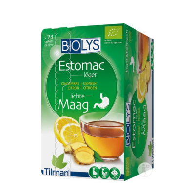 6256651 Biolys Estômago Leve 24 Saquetas | Chá Gengibre Limão - Digestão Leve e Alívio de Náuseas.