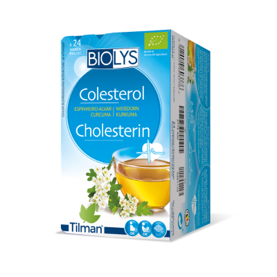 6264150 Biolys Colesterol 24 Saquetas | Chá Espinheiro-Branco e Cúrcuma - Saúde Cardiovascular