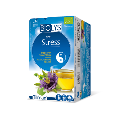 6256677 Biolys Anti-Stress 24 Saquetas | Chá Passiflora e Erva-Cidreira - Relaxamento e Calma