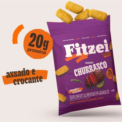 Vitafor Fitzei Snacks Proteicos Churrasco 45g | Farmácia d'Arrábida