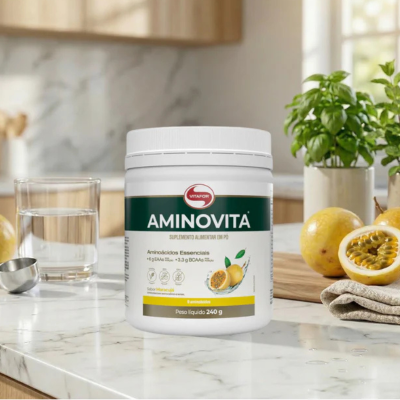 Vitafor Aminovita Pó Maracujá 240g | Farmácia d'Arrábida