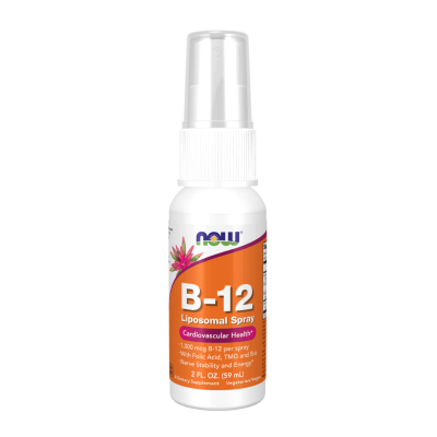 1002356 NOW Vitamin B-12 Liposomal Spray 59ml | Energia e Sistema Nervoso