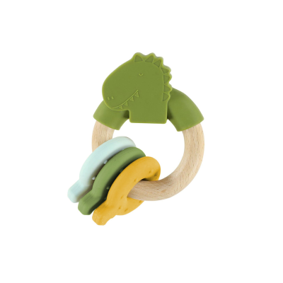 Trixie Anel de Atividades Mordedor Mr. Dino +0 Meses | Madeira e Silicone