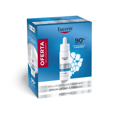 Eucerin Pack Hyaluron-Filler 3x Effect Sérum 30ml + Oferta Gel Limpeza 200ml | Anti-Idade