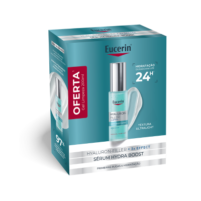 7602565 Eucerin Pack Hyaluron-Filler 3x Effect Sérum Hydra Boost 30ml + Oferta Gel Limpeza 200ml | Anti-Idade