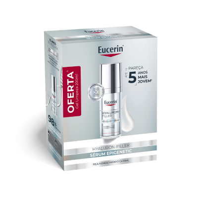 7602573 Eucerin Pack Hyaluron-Filler Epigenetic Sérum 30ml + Gel Limpeza 200ml | Rosto - Antirrugas