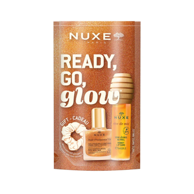 7608661 Nuxe Kit Ready Go Glow | Gloss 10ml + Óleo 10ml + Elástico de Cabelo