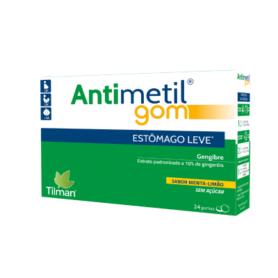 7587295 Antimetil Gom Gomas Sem Açúcar 2x24 | Menta-Limão Náuseas e Digestão