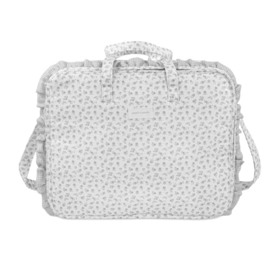 8435748610044 Pasito a Pasito Mala Maternidade e Viagem Little Bloom Flowers Grey | 44x36x16cm