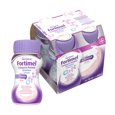 Fortimel Compact Protein Frutos Vermelhos 4x125ml | Perda moderada de peso e/ou apetite