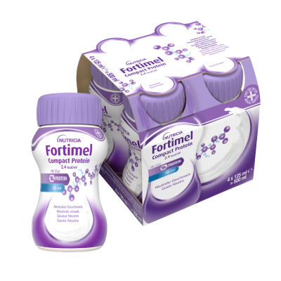 Fortimel Compact Protein Neutro 4x125ml | Perda moderada de peso e/ou falta de apetite