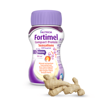 Fortimel Compact Protein Gengibre Tropical 4x125ml | Farmácia d'Arrábida
