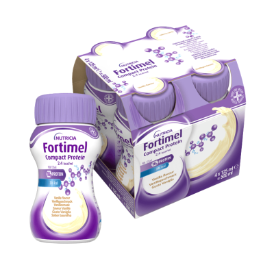 7386110 Fortimel Compact Protein Baunilha 4x125ml | Perda de peso, oncologia e pré/pós operatório