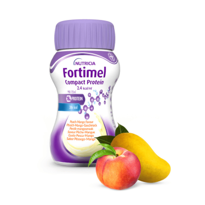 Fortimel Compact Protein Pêssego-Manga 4x125ml  | Farmácia d'Arrábida