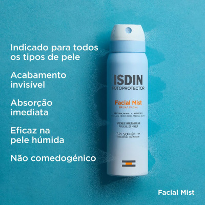 ISDIN Fotoprotector Facial Mist SPF50 100ml | Farmácia d'Arrábida