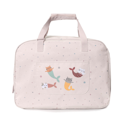 8434149163470 Monnëka Bolsa de Praia Mermaid Cats 50cm | Malha com Fundo Gradeado