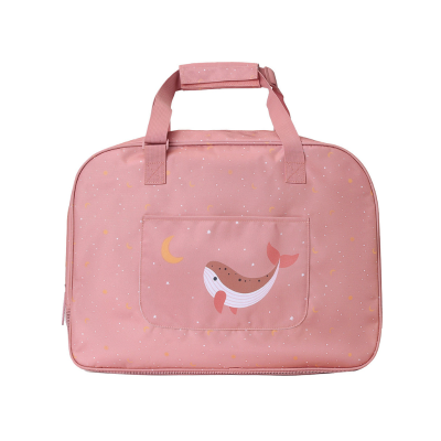 Monnëka Bolsa de Praia Whale Pink 50cm | Malha Anti-areia