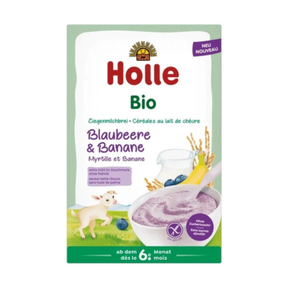 Holle Bio Papa Arroz com Mirtilo e Banana +6m 200g | Farmácia d'Arrábida