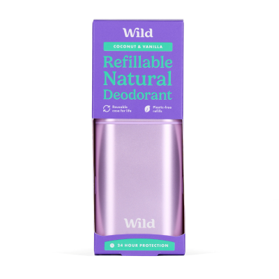 Wild Desodorizante Natural Caixa e Recarga Coco e Baunilha 40g